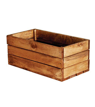 Wood Crate 24"L x 18.75"W x 10"H